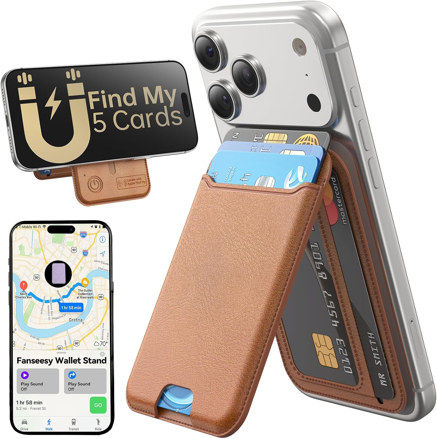 MagSafe Wallet Tracker Stand Pro