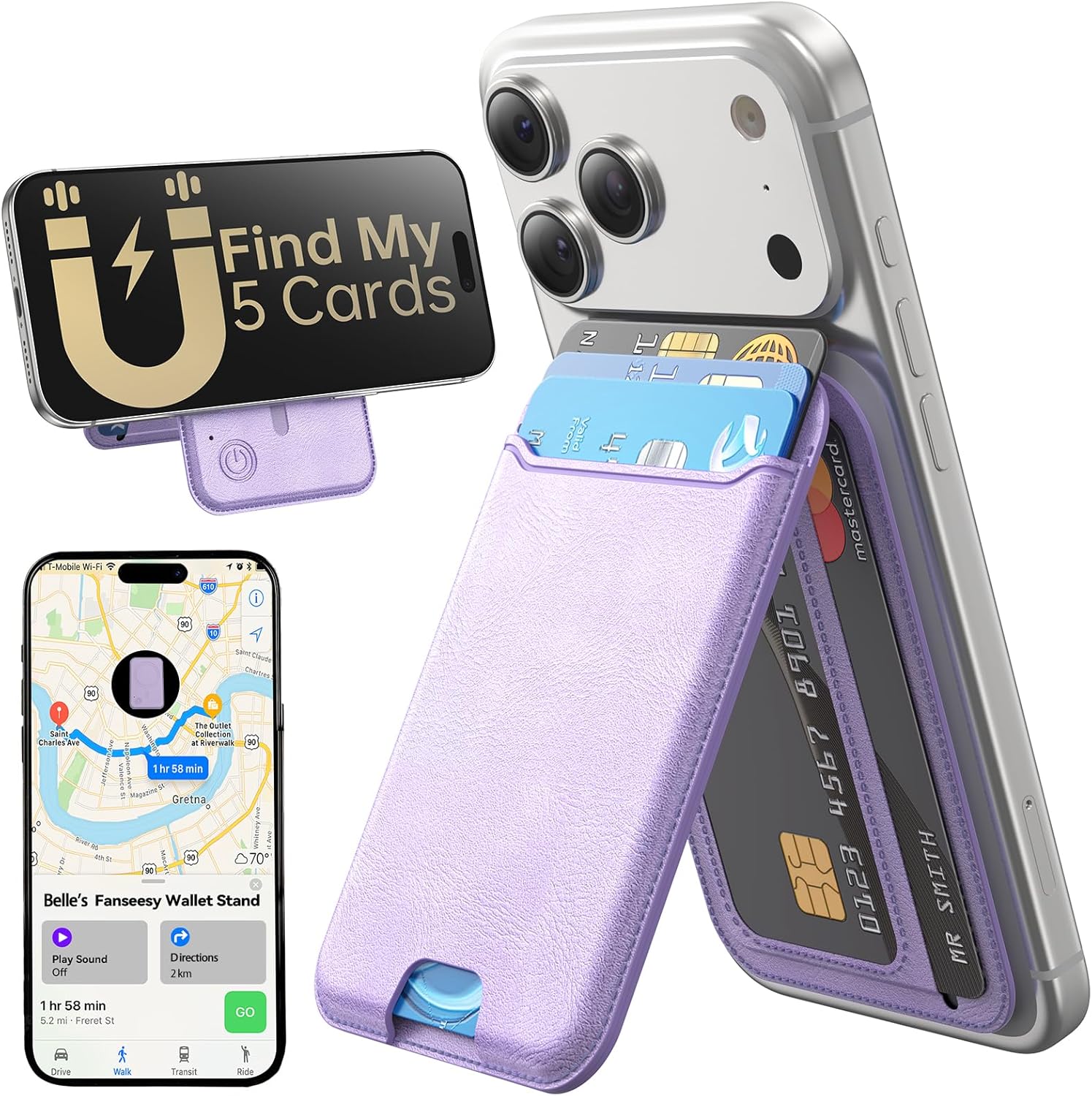 MagSafe Wallet Tracker Stand Pro